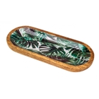 Travessa Em Madeira Leafage 30x13x3cm