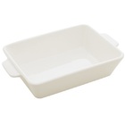Travessa Em Porcelana Com Alça Basic Branco 33 5 X 20 5 X 5cm
