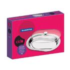 Travessa Funda Tramontina Ciclo Em Aço Inox Com Tampa De Vidr