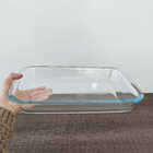 Travessa Grande Retangular Assadeira Refrataria Forma De Vidr
