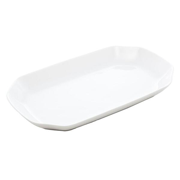 Travessa Lyor Filipinas De Porcelana Branco 27,5 X 16,5cm