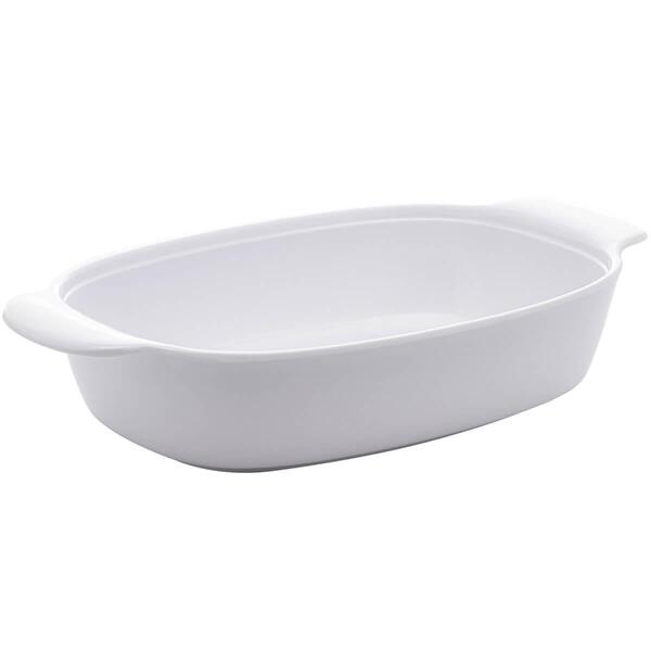 Travessa Lyor Melamina Branca Milão 23x13cm Com Alças Laterai