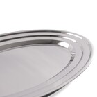 Travessa Oval 36x25cm Inox Servir Porções Cozinha Restaurante