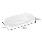 Travessa Oval De Cristal Com Detalhes Coração Transparente 13