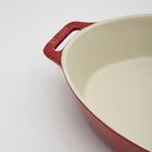 Travessa Oval Em Cerâmica Staub 37cm Cereja