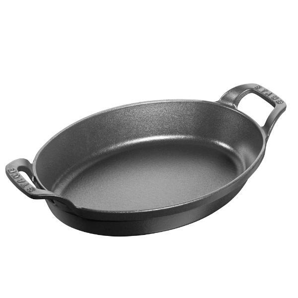 Travessa Oval Ferro Fundido Staub 24cm Preta