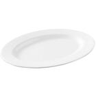 Travessa Oval Melamina 30x22cm Rasa Buffet Branca Restaurante