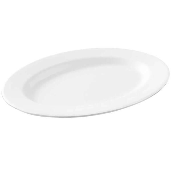 Travessa Oval Melamina Rasa 20x14cm Branca Servir Haus Concep