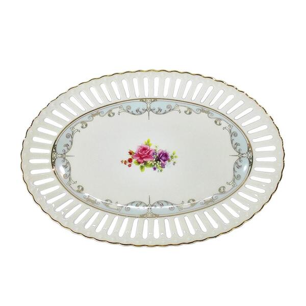 Travessa Oval Mon Cheri Em New Bone China L25xp17,5xa2,3cm Co