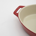 Travessa Oval Vermelha Cerâmica 2,3 Litros Staub