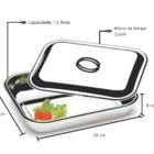 Travessa Perfectha Funda Com Tampa Assar E Servir Zanella