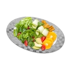 Travessa Porcelana Vera Silver 36x25x3cm