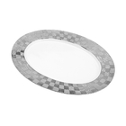 Travessa Porcelana Vera Silver 36x25x3cm
