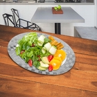 Travessa Porcelana Vera Silver 36x25x3cm