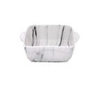 Travessa Quadrada Em Porcelana Com Alça Haüskraft Marble 16 1