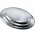 Travessa Rasa 35cm Inox Salada Petisco Bar Pub Restaurante