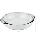 Travessa Redonda De Vidro 2,4l Pode Ir Ao Forno Assadeira De