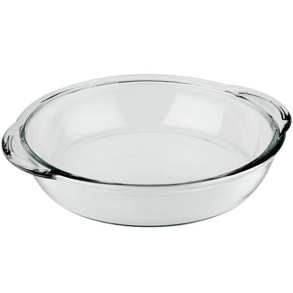 Travessa Redonda De Vidro 2,4l Pode Ir Ao Forno Assadeira De