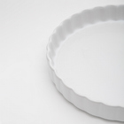 Travessa refratária canelada Etillux cerâmica branca