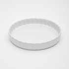 Travessa refratária canelada Etillux cerâmica branca