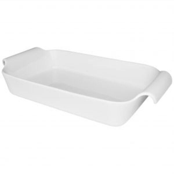 Travessa Refratária Funda 45x24x8 Cm Cookware Branco Oxford