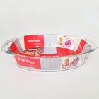 Travessa Refratária Média 3,2l Assadeira Oval Com Alças Late