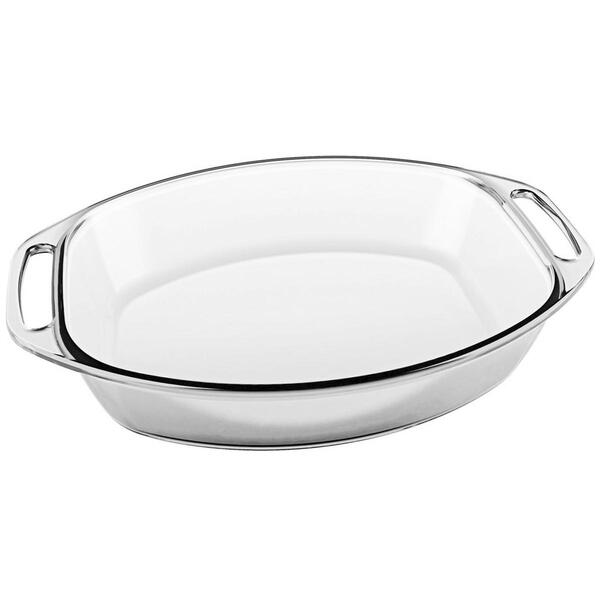 Travessa Refratária Média 3,2l Assadeira Oval Com Alças Late