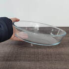 Travessa Refrataria Oval Forma De Vidro Assadeira Sanremo 1,5l