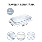 Travessa Refratária Retangular 2,2 L
