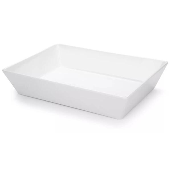 Travessa Retangular 2,2l Branca Servir A Mesa Salada Sobremes