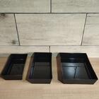 Travessa Retangular 4,8l Preta Para Servir A Mesa Bandeja Sal