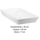 Travessa Retangular - Buffet 35 X 25 X 7 Cm 4 L Branco Haus