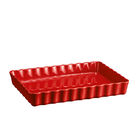 Travessa Retangular Canelada 24 X 34 Cm Vermelha - 33015134 -