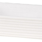 Travessa Retangular Com Friso 33x12x6cm Branca Paramount