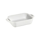 Travessa Retangular Em Cerâmica Staub 34x24cm Branca