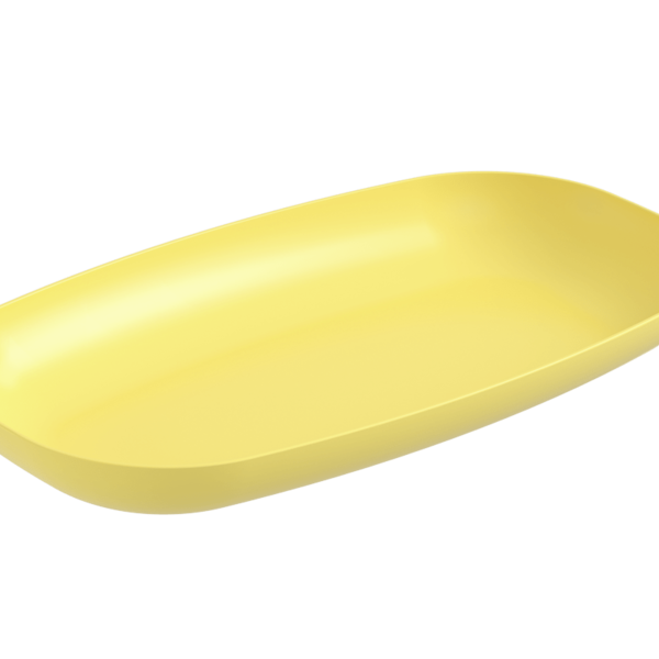 Travessa Retangular Média Essential  38 X 21 X 4 Cm Amarelo C