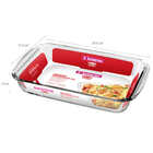 Travessa Retangular Refrataria Forma De Vidro Assadeira Média