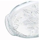 Travessa Vidro Decorado Oval 32,5x20x3 Cm Petisqueira