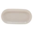Travessa Wolff Beads De Porcelana Branco 24m X 12cm X 2,5cm