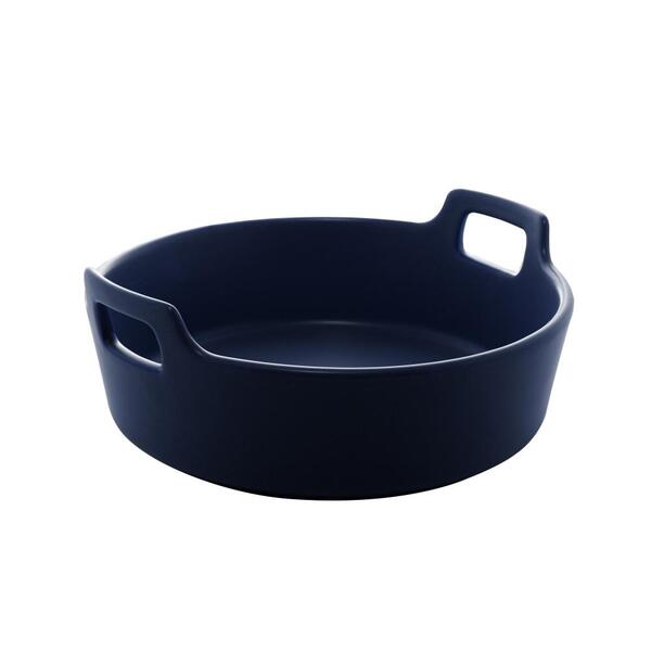 Travessa Wolff Nórdica De Porcelana Azul Escuro Matt 22cm