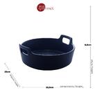 Travessa Wolff Nórdica De Porcelana Azul Escuro Matt 22cm