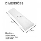 Travesseiro 24cm X 14cm X 50cm Long Perfil Matelados Branco