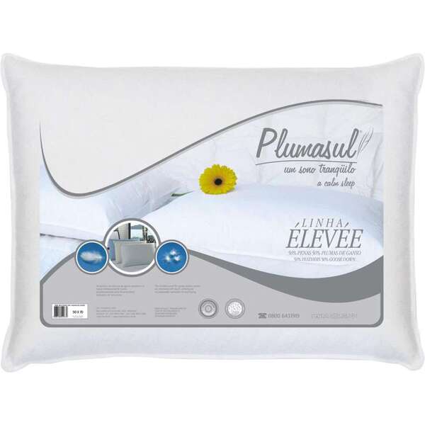 Travesseiro 50% Pluma 50% Pena De Ganso-50x70-tecido 100% Alg
