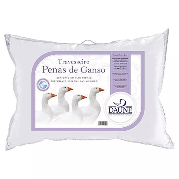 Travesseiro Daune 45X65 100% Penas de Ganso