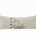Travesseiro De Corpo Body Pillow Natural 40x130cm Gato Marrom