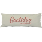 Travesseiro De Corpo Body Pillow Natural 40x130cm Gratidão Ro
