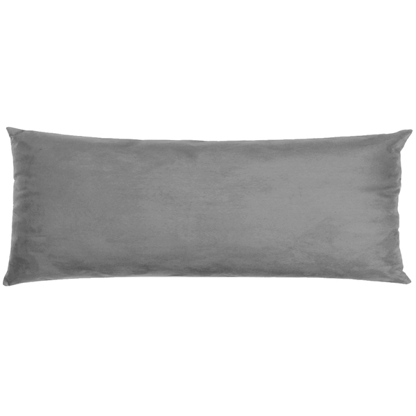 Travesseiro De Corpo Body Pillow Veludo 40x130cm Cinza - Capa
