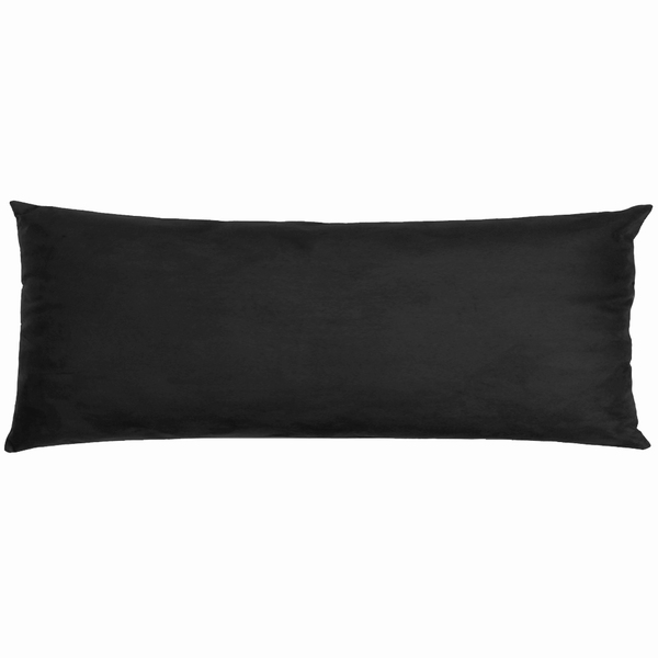 Travesseiro De Corpo Body Pillow Veludo 40x130cm Preto - Capa