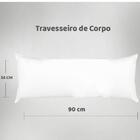 Travesseiro De Corpo Com Zíper 90cm X 38cm Inspira