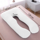 Travesseiro De Corpo Para Gestante Algodão Formato "u" Branco